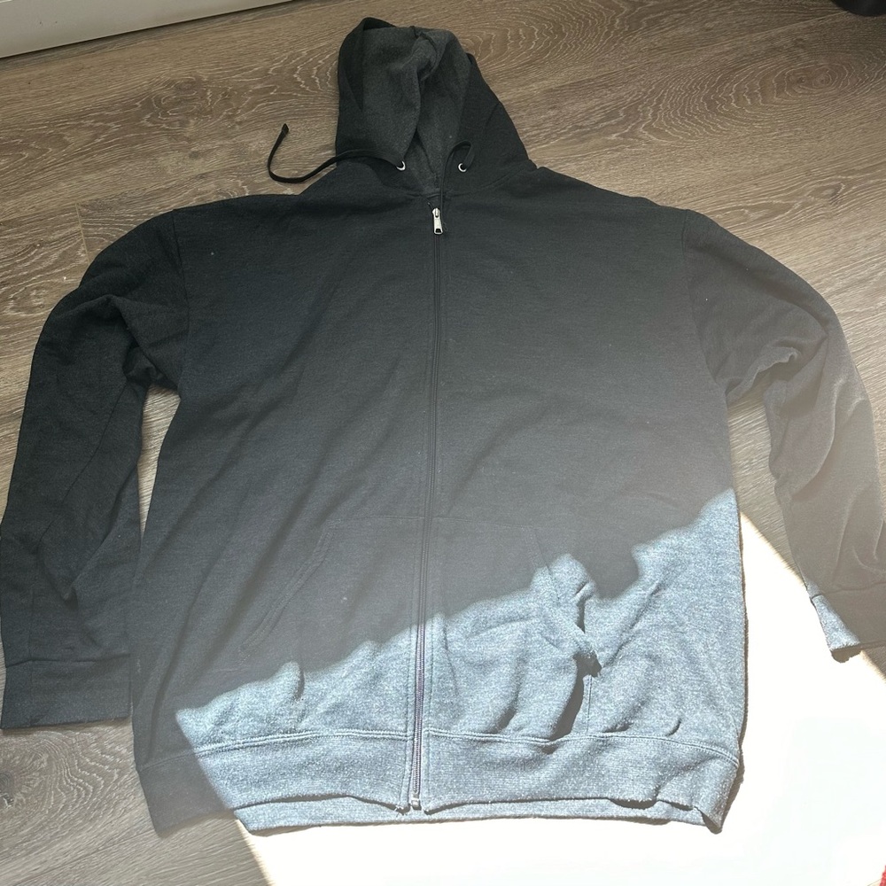 Athletic Works Men's 2XL Full-Zip Hoodie - Charcoal Gray, Casual Comfort